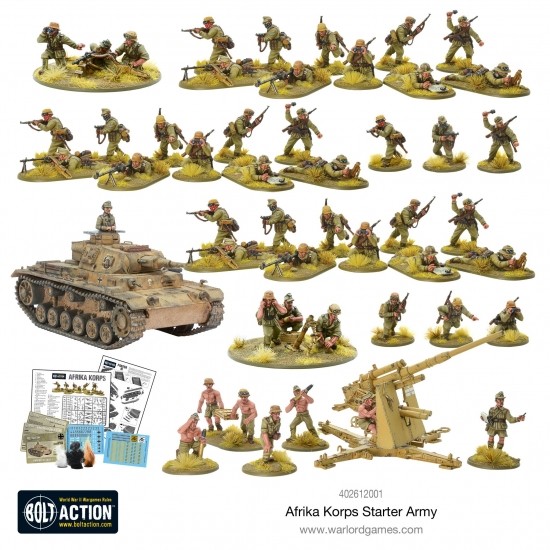 Afrika Korps Starter Army - Afrika Korps Zestaw startowy , 402612001