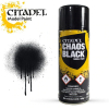 Games Workshop : Citadel Spray , Chaos Black (400ml)