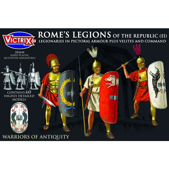 Rome's Legions of the Republic (II) in pectoral armour plus Velites and Command , Victrix