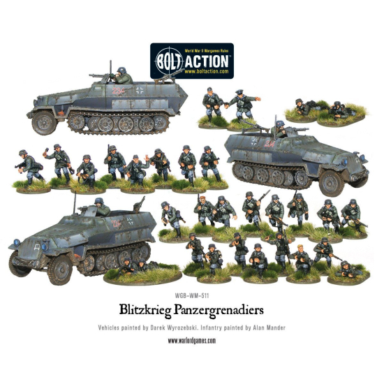 Blitzkreig Panzergrenadiers (30 + 3 Hanomags) , WGB-WM-511