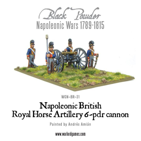 Napoleonic British Royal Horse Artillery 6-pdr cannon , WGN-BR-31