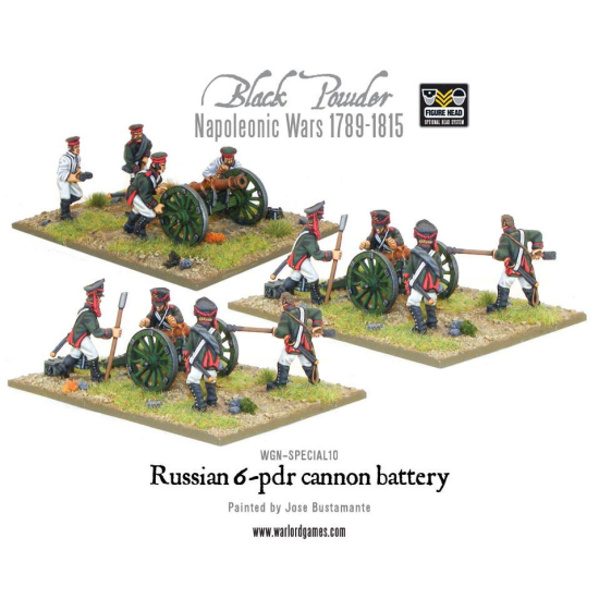 Napoleonic Russian 6-pdr battery