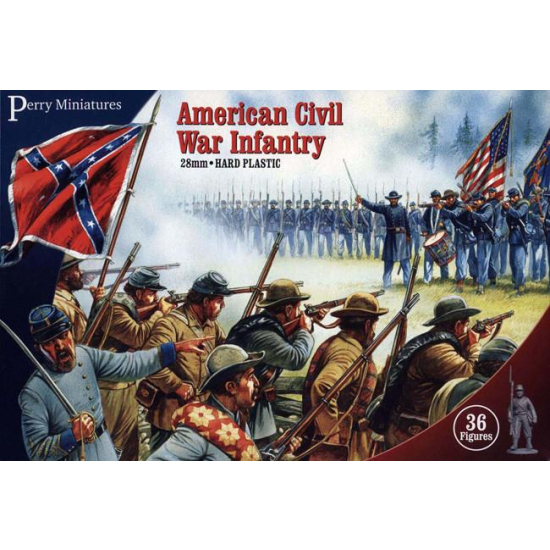 Perry Miniatures  ACW1 - Plastic American Civil War Infantry ( box of 36 figures)
