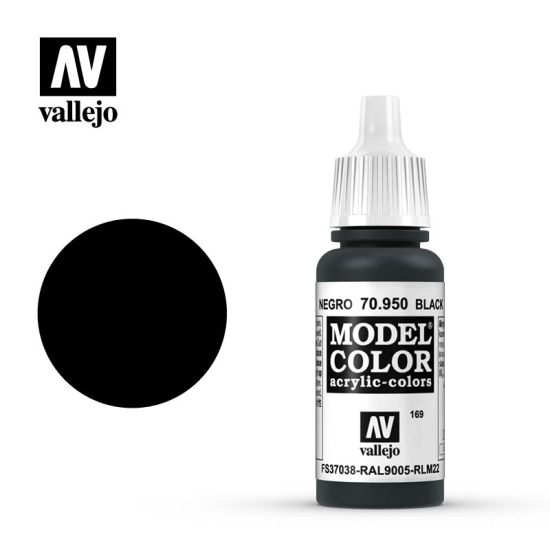 Vallejo Model Color 70.950 BLACK 17 ml