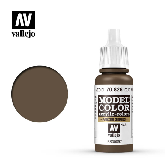 Vallejo Model Color 70.826 GERMAN CAMOUFLAGE MED. BROWN 17 ml