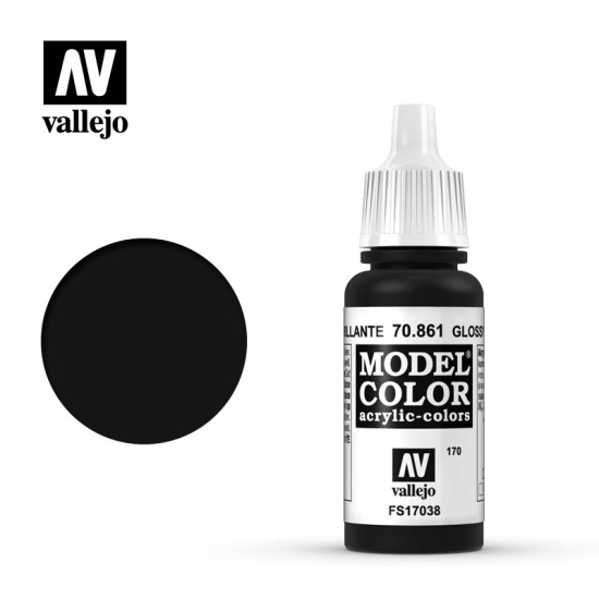 Vallejo Model Color 70.861 GLOSSY BLACK 17 ml