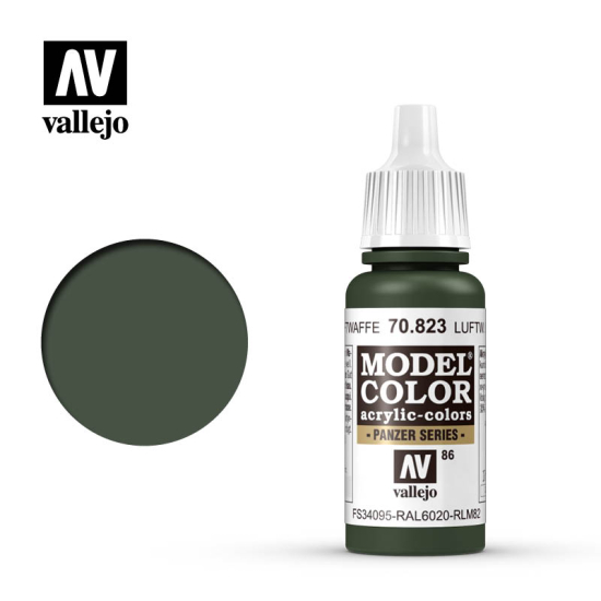 Vallejo Model Color 70.823 LUFTWAFFE CAMOUFLAGE GREEN 17 ml
