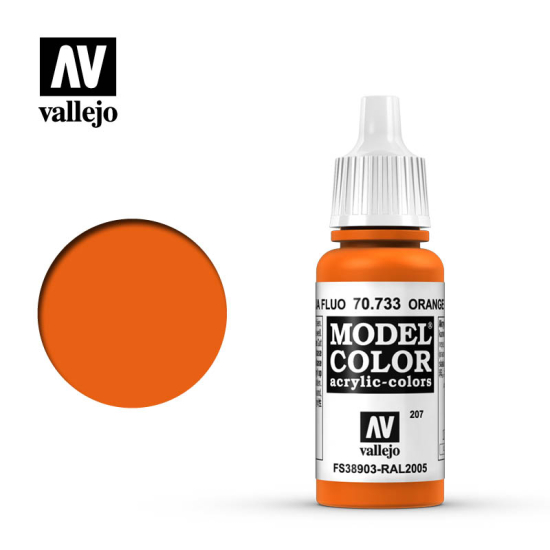 Vallejo Model Color 70.733 ORANGE FLUORESCENT 17 ml