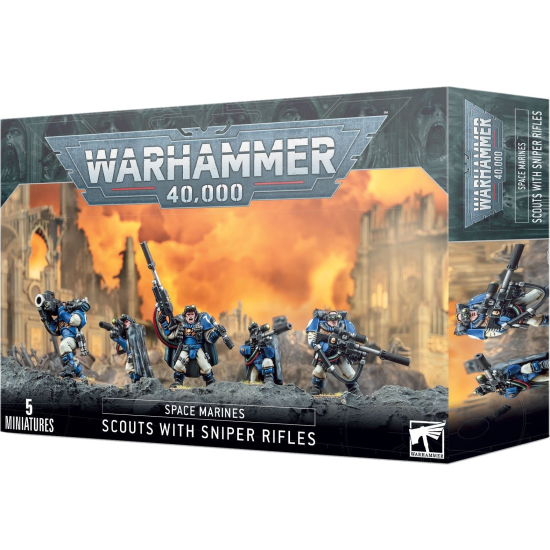 Warhammer 40000: Space Marine Scouts with Sniper Rifles , GamesWorkshop