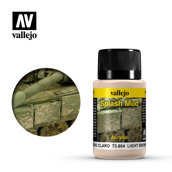 Vallejo Weathering Effects 73.804 Light Brown Splash Mud 40ml