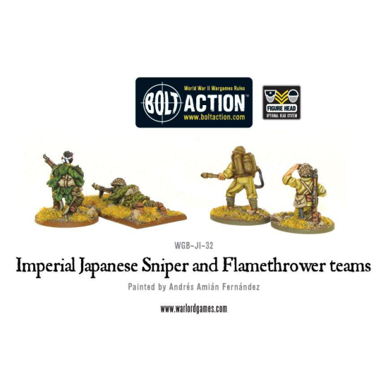 Imperial Japanese Sniper and Flamethrower teams , WGB-JI-32