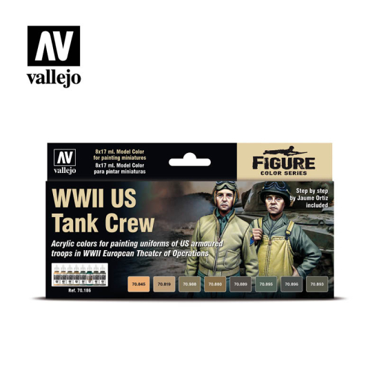 Vallejo 70.186 , WWII US Tank Crew , 8x17 ml