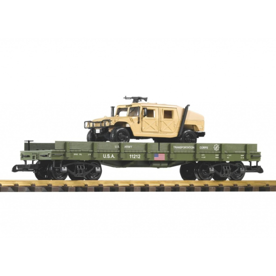 Piko 38764 , Wagon platforma z samochodem wojskowym USA Humvee , skala G