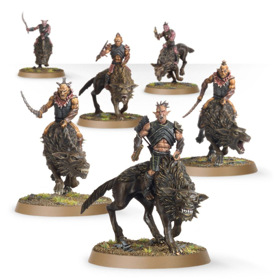 Hunter Orcs on Fell Wargs , LOTR