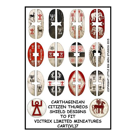 Carthaginian Citizen Thureos Shield Designs Cart 7 , Victrix