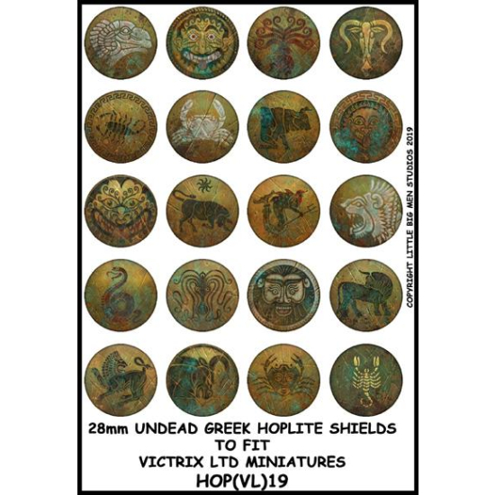 Undead Greek Hoplite Shield designs 19. , Victrix