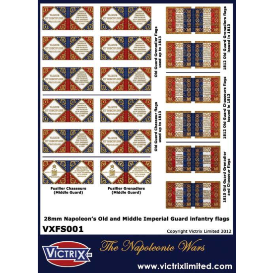 French Imperial Guard A4 flag sheet , Victrix