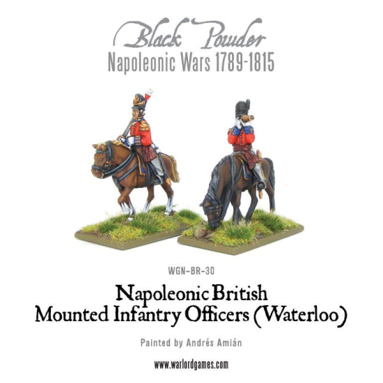 Mounted Napoleonic British Infantry Officers (Waterloo campaign),WGN-BR-30