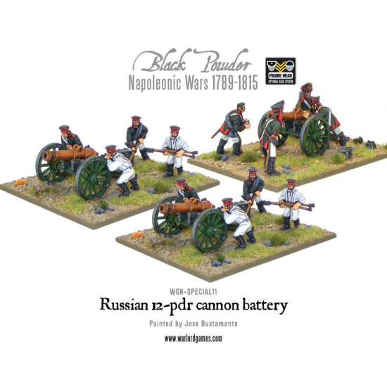 Napoleonic Russian 12-pdr battery