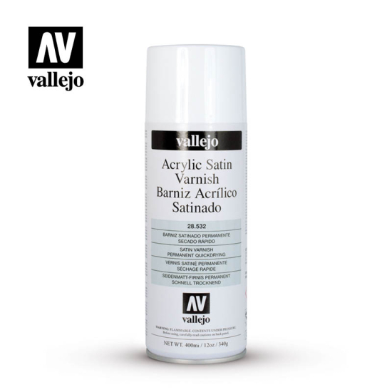 Vallejo 28.532 Acrylic Satin Varnish - Lakier półmatowy w sprayu