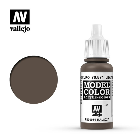 Vallejo Model Color 70.871 LEATHER BROWN 17 ml