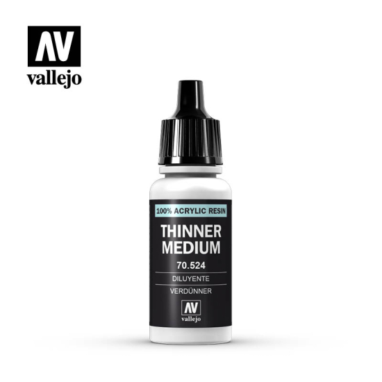 Vallejo " Auxiliaries " 70.524 Thinner Medium 17 ml - Rozcieńczalnik