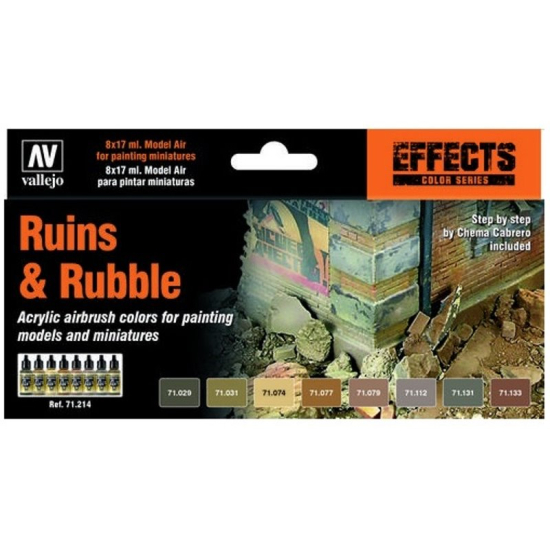 Vallejo Ruins&Rubble sets 71.214 8x17 ml