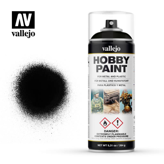 Vallejo Hobby Spray 28.012 Black 400 ml