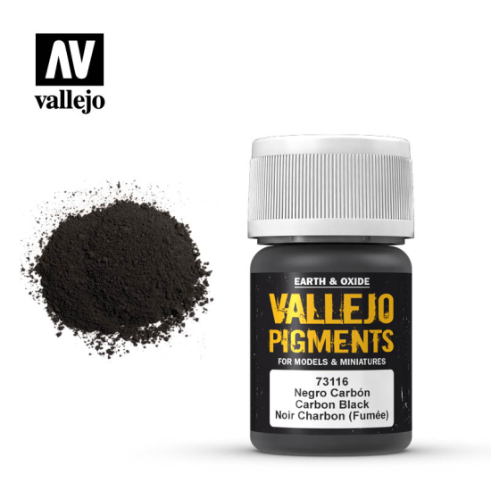 Vallejo Pigments 73.116 Carbon Black (Smoke Black) 35 ml