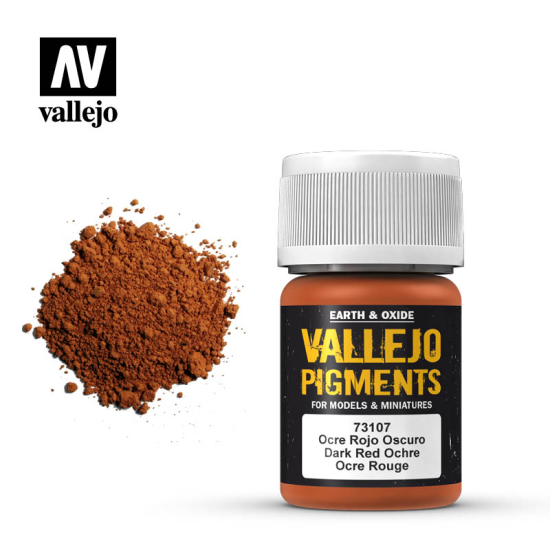 Vallejo Pigments 73.107 Dark Red Ochre 35 ml