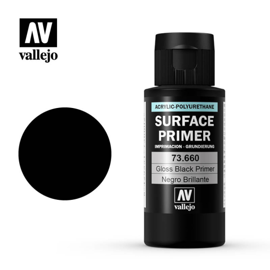Vallejo Surface Primer 77.660 Gloss Black 60 ml