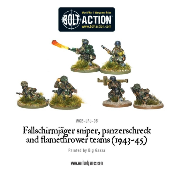 Fallschirmjager sniper, panzerschreck and flamethrower teams (1943-45) , WGB-LFJ-05